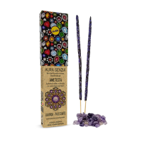 Incenso Sree Vani Ametista Aura Senzia 0% Carvão Natural Cx c 8 V 