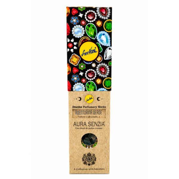 Incenso Sree Vani Aventurina Verde Aura Senzia 0% Carvão Natural 12 Cx c 8 V Incenso Sree Vani Aventurina Verde Aura Senzia 0% Carvão Natural 12 Cx c 8 V