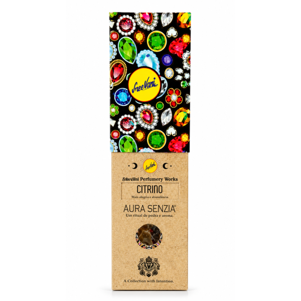 Incenso Sree Vani Citrino Aura Senzia 0% Carvão Natural 12 Cx c 8 V Incenso Sree Vani Citrino Aura Senzia 0% Carvão Natural 12 Cx c 8 V