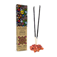 Incenso Sree Vani Cornalina  Aura Senzia 0% Carvão Natural Cx c 8 V 