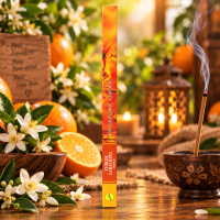 Incenso Flor de Laranjeira Sree Vani Natural 0% carvão Com 8 Varetas