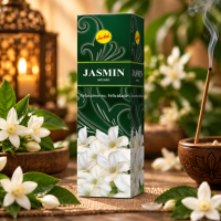 Incensos Jasmim Sree Vani Natural 0% carvão 8 Varetas Cx C/25