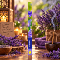 Incenso Lavanda Sree Vani Natural 0% carvão Com 8 Varetas