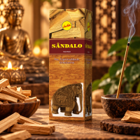 Incensos Sândalo Sree Vani Natural 0% carvão 8 Varetas Cx C/25