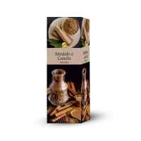 Incensos Sândalo e Canela Sree Vani Natural 0% carvão 8 Varetas Cx C/25