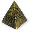 Incensário Piramide Dourada Envelhecida 8 cm em Resina 