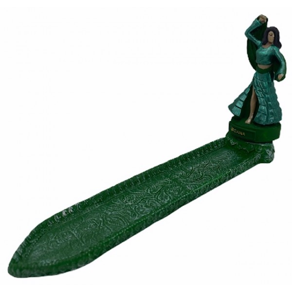 Incensário régua Cigana verde Esmeralda 24 cm em resina