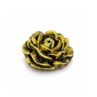 Incensário  Artesanal Rosa Dourada Envelhecido 4 cm Resina