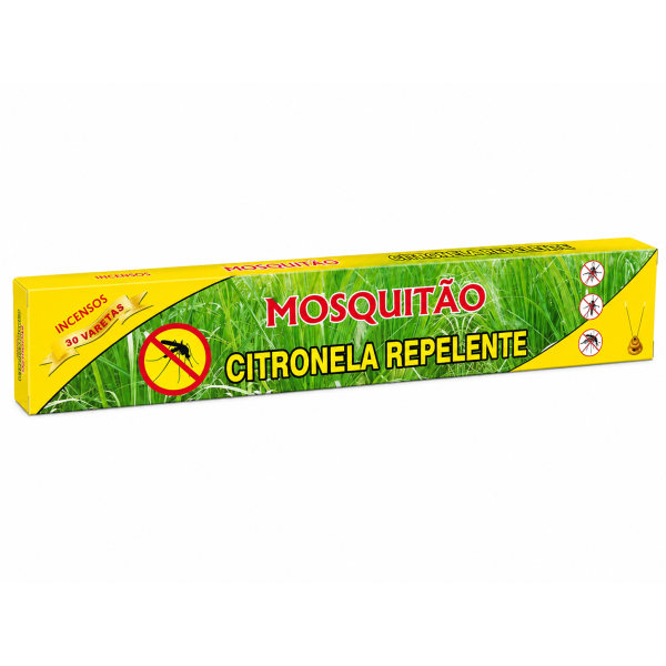 Incenso Mosquitão Citronella Repelente Caixas C 30 Varetas
