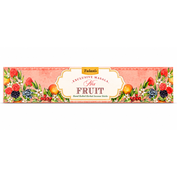 Incensos Tulasi Fruta Masala Exclusiva Caixa C 12 Varetas 