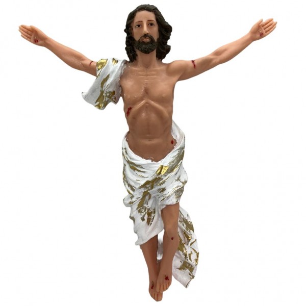 Escultura Jesus Cristo Ressuscitado 28,50 cm em Resina