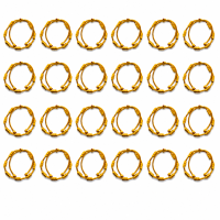 Kit 24 Pulseiras Kabbalah 7 Nós Amarela 2mm