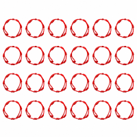 Kit 24 Pulseiras Kabbalah 7 Nós vermelha 2mm