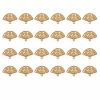 Kit24 Pingente Leque Japones Transparente D 4x2,5cm Acrilico