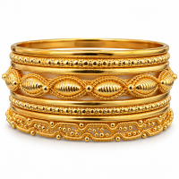 Kit 9 Pulseiras Ciganas Trabalhadas Dourada
