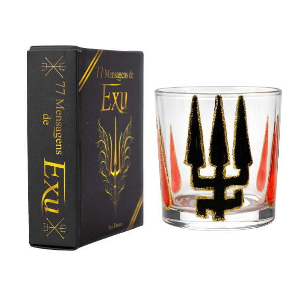 Kit Box 77 Mensagens de Exu | Copo Whisky