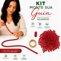Kits Monte Sua Guia Pomba Gira Miçanga + Firma e Fio Encerado 