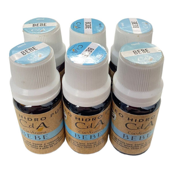 KIT 6 Óleo Hidrossolúvel Bebe Puro Umidificadores 10ml