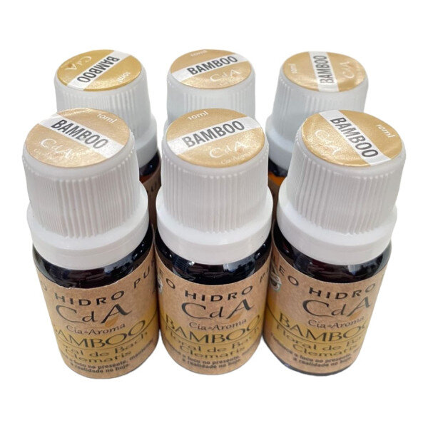 KIT 6 Óleo Hidrossolúvel Bamboo Puro Umidificadores 10ml