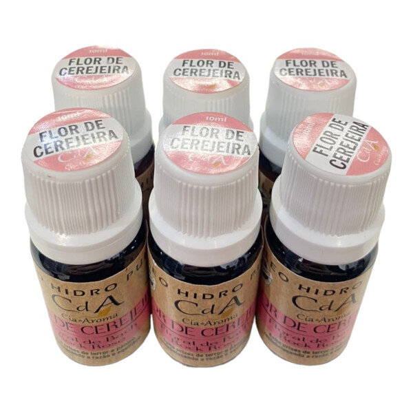 KIT 6 Óleo Hidrossolúvel Flor Cerejeira Umidificadores 10ml