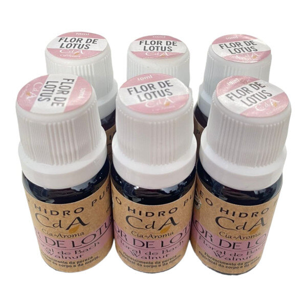 KIT 6 Óleo Hidrossolúvel Flor de Lotus Umidificadores 10ml