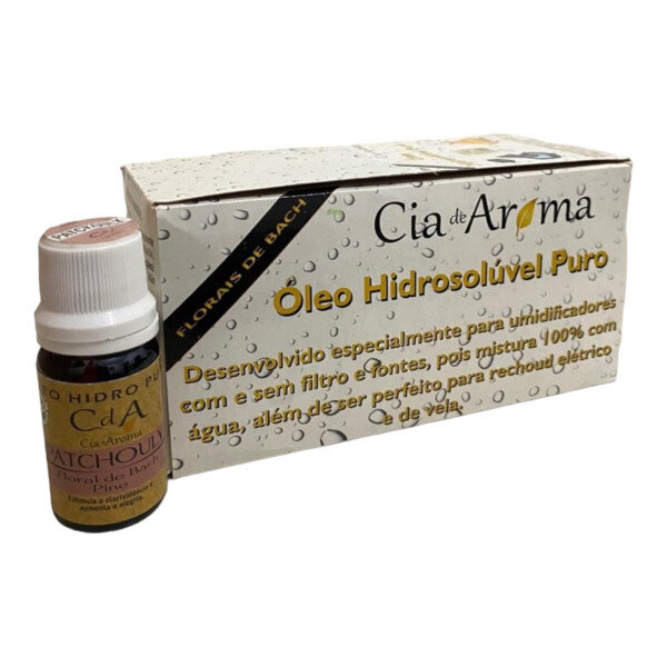 KIT 10 Óleo Hidrossolúvel Patchouly Puro Umidificadores 10ml