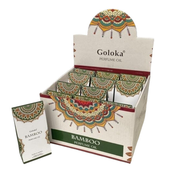 Óleo Perfumado Indiano Goloka Bambu 10 ml Cx c12