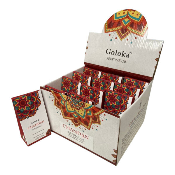 Óleo Perfumado Indiano Goloka Chandan 10 ml Cx c12