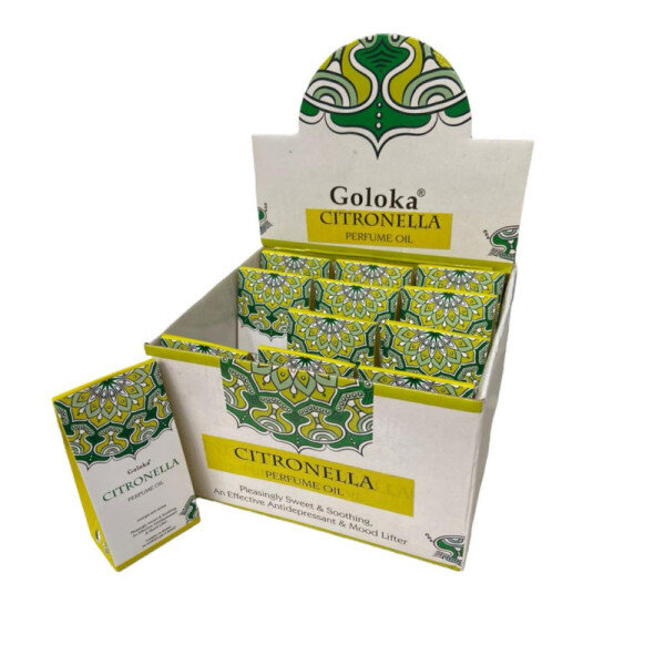 Óleo Perfumado Indiano Goloka Citronela 10 ml Cx c12