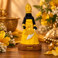 Escultura Orixá Oxum Amarela 10 cm em Resina