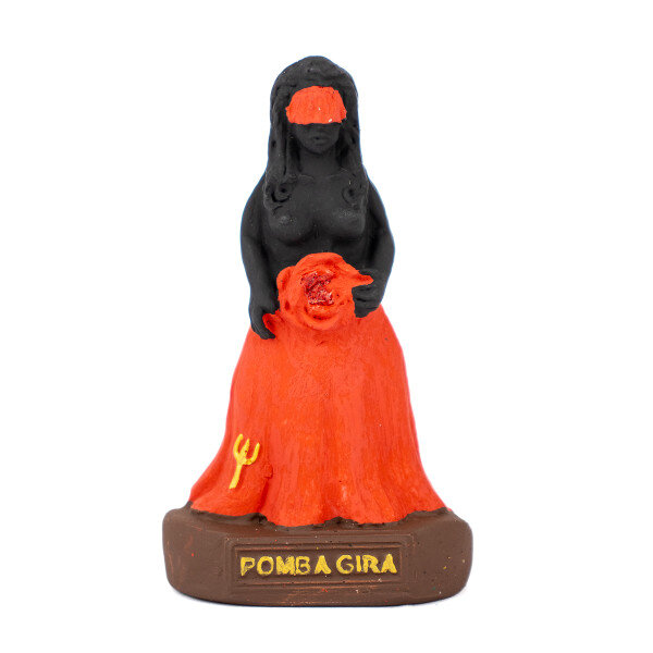 Escultura Orixá Pomba Gira Vermelha e Preta 9,50 cm em Resina Escultura Orixá Pomba Gira Vermelha e Preta 9,50 cm em Resina