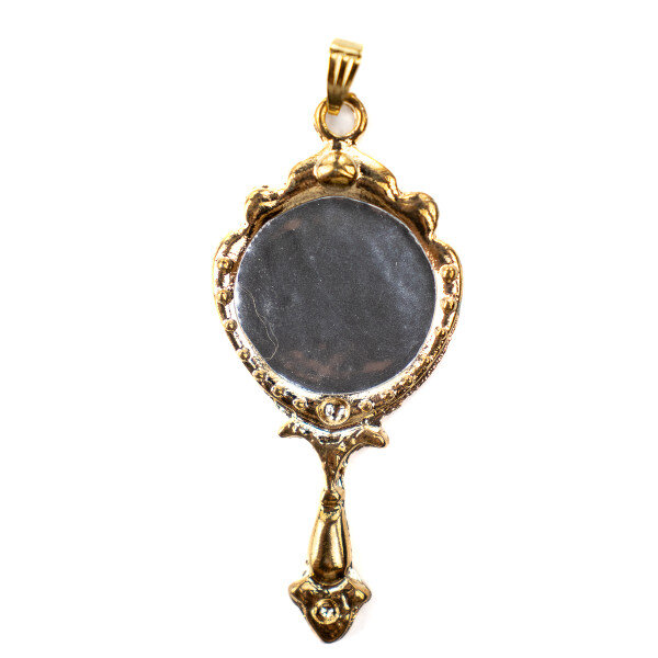Pingente Abebê Oxum 6,1 cm Metal Dourado