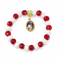 Pulseira Pingente Imagem Zé Pelintra Cristal e Silicone Ajus