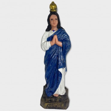 Escultura Santa Sara Manto Azul 20 cm em Resina