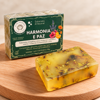 Sabonete Artesanal Harmonia e paz com Ervas 100% Natural 90g 