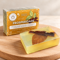 Sabonete Artesanal Prosperidade com Ervas 100% Natural 90g 