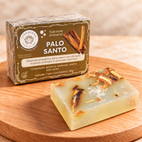 Sabonete Artesanal Palo santo com Ervas 100% Natural 90g 