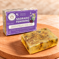 Sabonete Artesanal Sagrado Feminino com Ervas 100% Natural 90g 