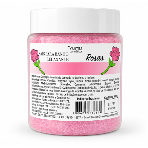 Sal Para Banho Relaxante Rosas Yantra 900g 