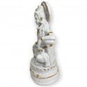 Escultura Shiva Meditando Branco 16 cm em Resina 
