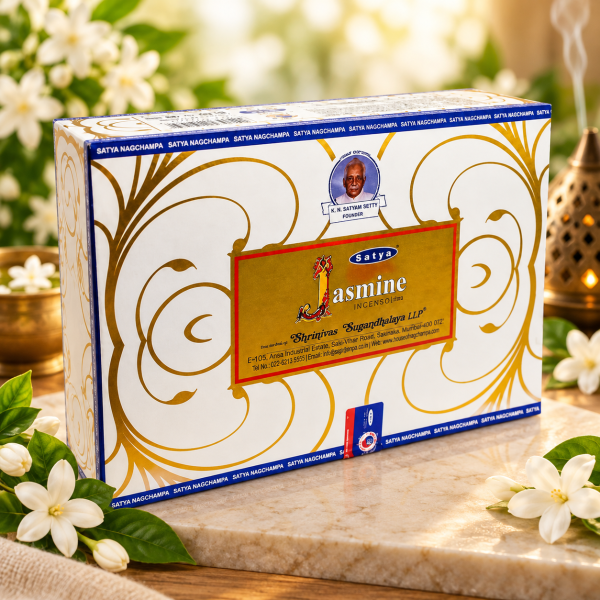 Incenso Massala Natural Jasmim Satya Puro 25 Cxs 7,5g