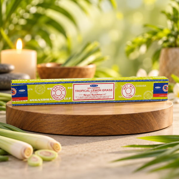 Incenso Indiano Tropical Lemon Grass Massala Satya Puro 7,5g