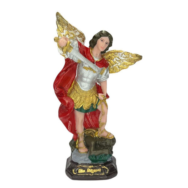 Escultura Católica São Miguel Arcanjo 21 Cm em Resina