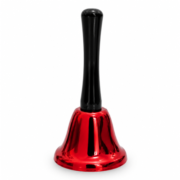 Sino Sineta Umbanda Metal Vermelho Campainha Recepção 13 cm