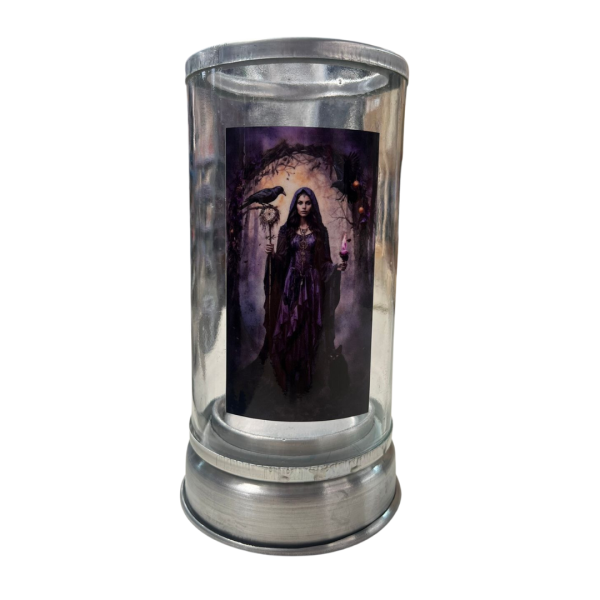 Suporte Vela 7 dias Realista Wicca 18 cm Vidro e Alumínio Suporte Vela 7 dias Realista Wicca 18 cm Vidro e Alumínio
