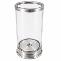 Suporte de Vela Base Dupla 7 Dias 16,5cm Vidro Transparente