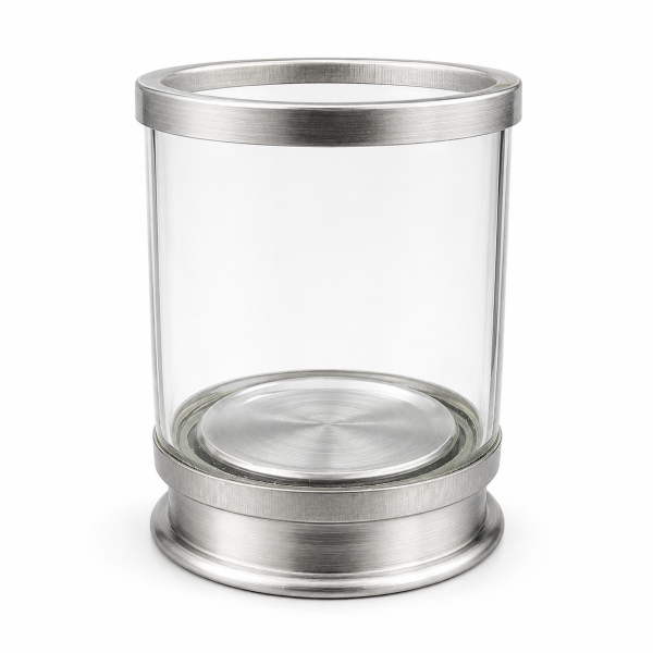 Suporte de Vela 3 Dias 10cm Vidro Transparente