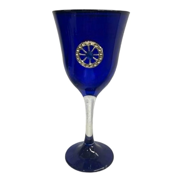 Taça Azul Santa Sara Cigana Lirio Super luxo 330 ml -Vidro