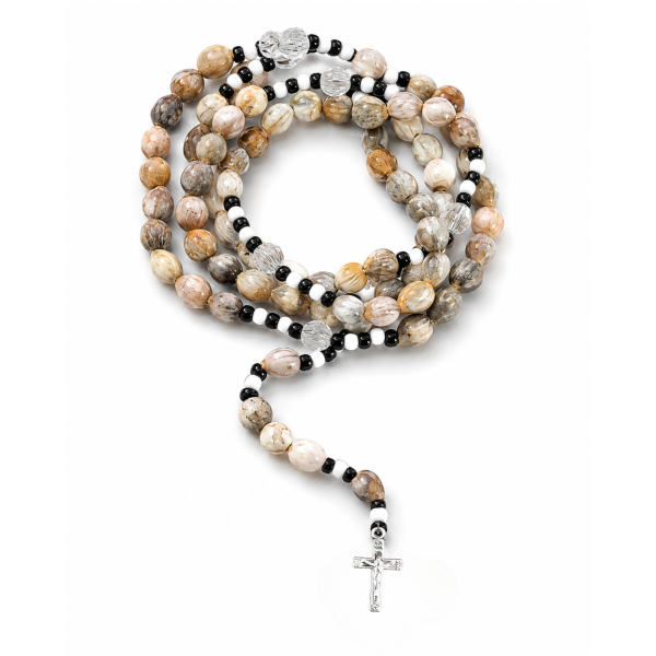 Terço Nossa Senhora das Lágrimas 7 Mistérios Crucifixo 50 cm