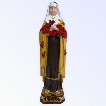 Escultura Santa Teresinha das Rosas 15 cm em Resina